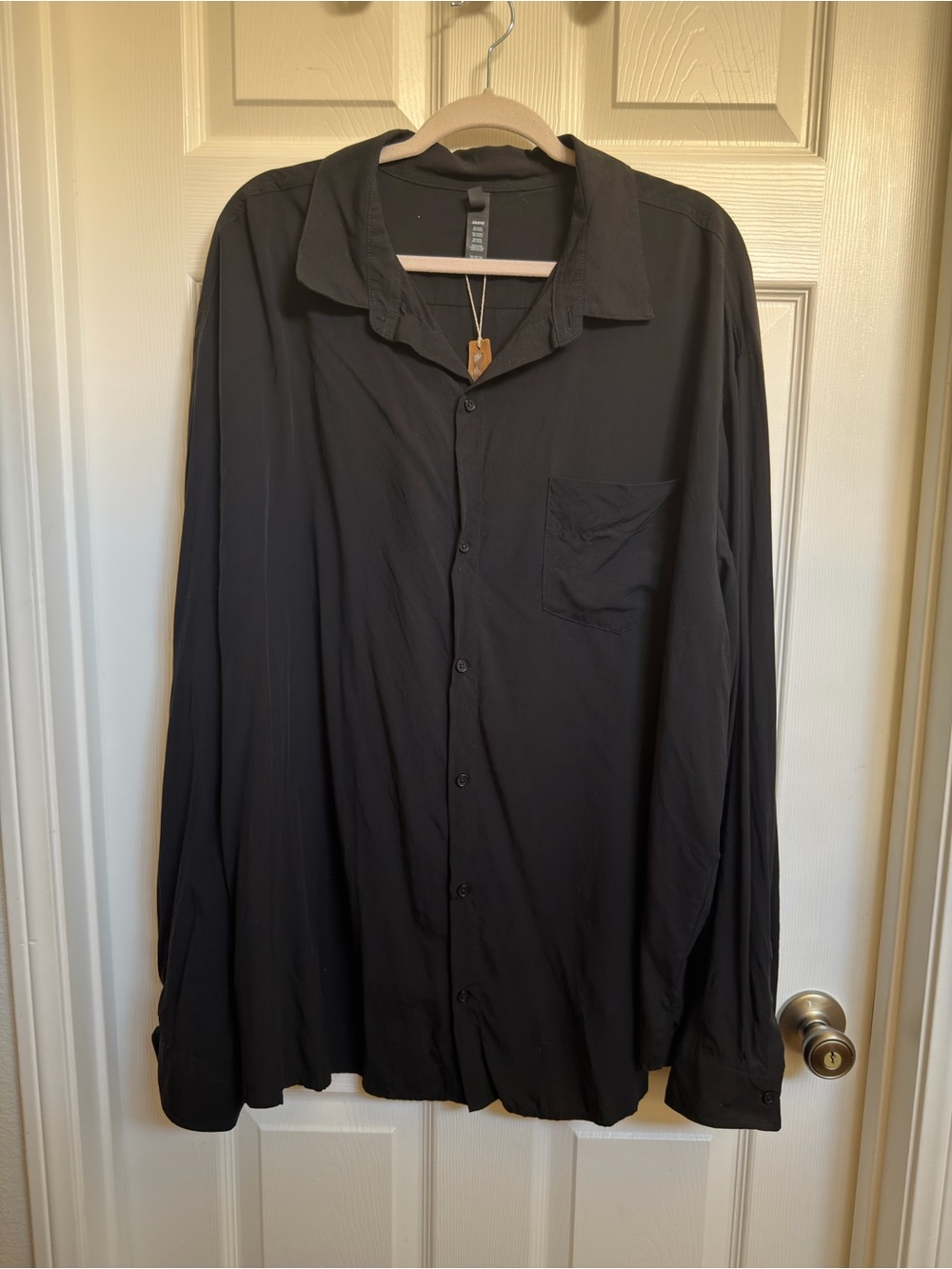 NWT SKIMS Cover Up Shirt in BLACK, size 3X